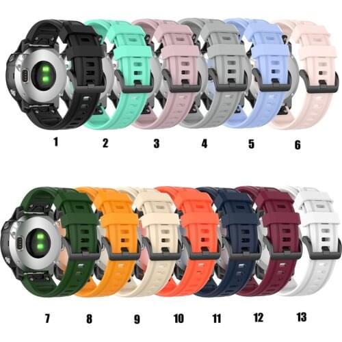 26 22 20MM Watchband for Garmin Fenix 5 6 6 pro 6X 5X 5X plus 5S 3 3 HR Watch Quick Release Silicone Easyfit Wrist Band Strap