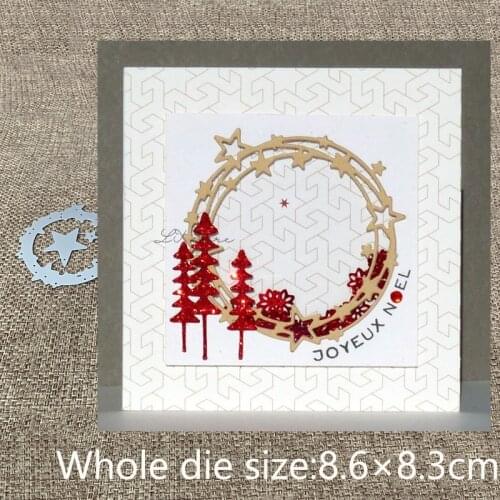 New Design Craft Metal stencil Cutting Dies 3pcs stars round decoration scrapbook die cuts Album Paper Card Craft Embossing