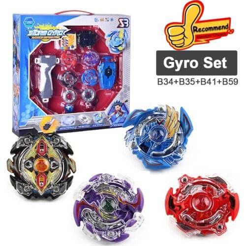 4pcs/Set SB Beybleyd Burst Balblade Metal Fusion with Battle Disk and Launcher Toys for Chilren