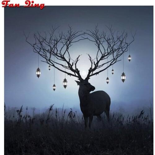 5D DIY Diamond Painting Bear Full Square Drill Art Rhinestone Diamond Embroidery Animal Mosaic Deer Needlework Home Decor