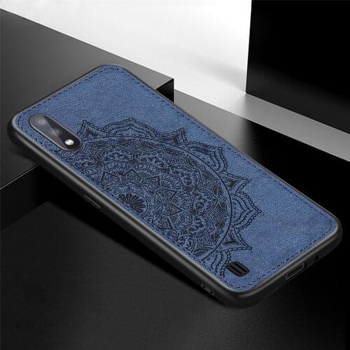 For Samsung Galaxy A01 Case Magnetic TPU Frame Cloth Fabric Back Cover For Samsung Galaxy A01 Phone Bumper Case For Samsung A01