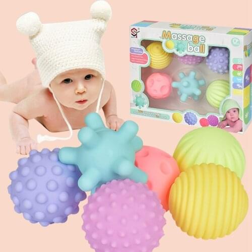 0-12 Months Baby Tactile Unzip Toys Soft Gel Massage Newborn Sensory System Educational Toy Baby Pinch Shower Hand Massage Ball