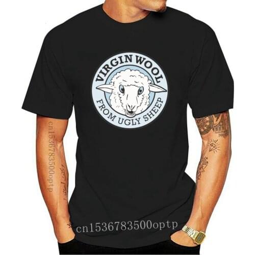 VIRGIN WOOL FROM UGLY SHEEP Humorous Adult T-Shirt All Sizes Cotton Tops New Unisex Funny Tee Shirt