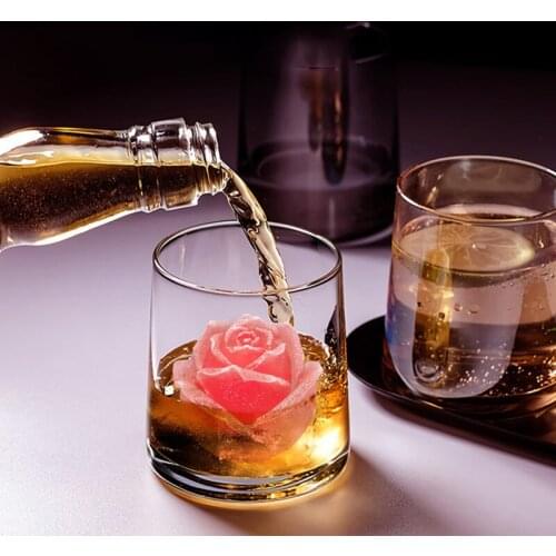 BPA Free Forms for Ice Rose Shape Resuable Silicone Ice Cube Tray Small/Meduim/Large Ice Ball Sphere Mould Ice Cream Tools