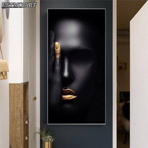 Canvas Painting Modern Bedroom Black Nordic Woman Wall Art Figure Painting Room Decoration Posters Wall Prints Movie Poster