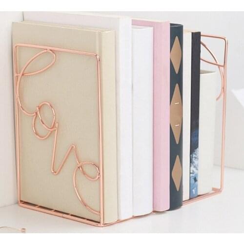 Reading Bookshelf Metal Multifunctional Portable Book Stand Fordable Document Book Holder Office Accessories