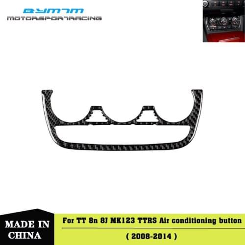 Real Carbon fiber Air conditioning button Auto interior Car accessories For Audi TT 8N 8J MK123 TTRS