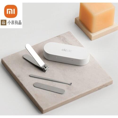 Xiaomi Youpin clicclic nail clippers three-piece exquisite file ear pick storage box