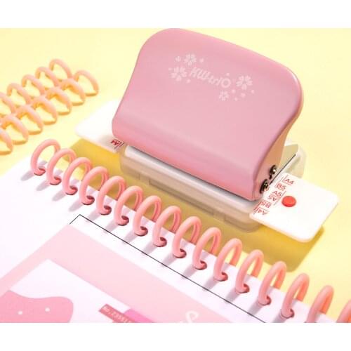 KW-trio 6-Hole Paper Punch Handheld Metal Hole Puncher 5 Sheet Capacity 6mm for A4 A5 B5 Notebook Scrapbook Diary Planner