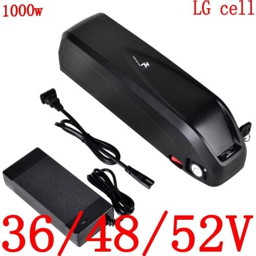 36V 48V 52V lithium ion battery 36V 48V 10ah 13ah 13.6ah 17ah 20ah electric bike battery use LG cell for 500W 750W 1000W motor