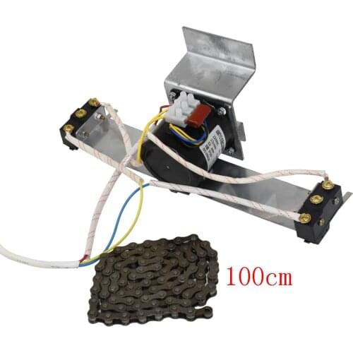 NEW 1 Set Silver 220V Motor With Gears Automatic Egg Turning System Chain Length 100cm Chick Hatching Incubator Accessories