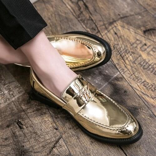 Men Shoes Office Casual Shoes Men Leather Fashion Patent Loafers Mens For Lether Leisure Mens Formal Slip On Shos Skin