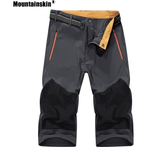 Mountainskin Mens Hiking Quick Dry Shorts Outdoor Sports Breathable Seven Points Splicing Short Trekking Camping Fishing VA957