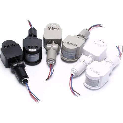 Outdoor Motion Sensor 220V 12V Wall Light Lamp LED PIR Infrared Motion 180 Degree Rotating Switch Sensor Detector