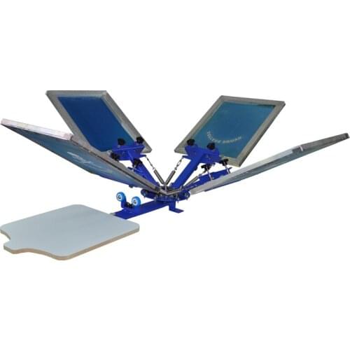 2017 NEW 4 Color 1 Station Screen Printing Press with T-shirt Pallet