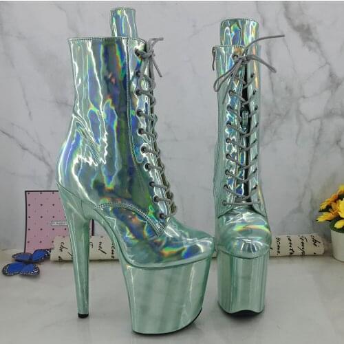 Leecabe 20CM/8inches Pole dancing shoes High Heel platform Pole Dance boot