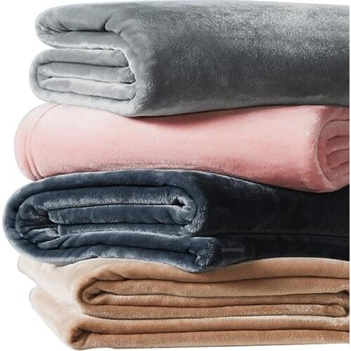 Solid Color Flannel Blanket Dark Green Fleece Blandets Black Throw Grey Bed Linen Sheet Blue Bedspreads Home Textile 150*200cm