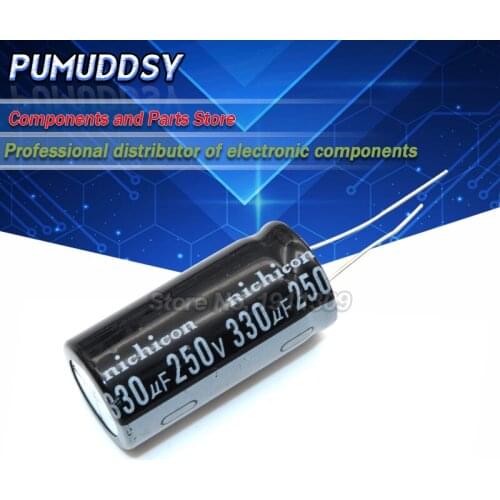 5PCS 250V330UF 18x36mm 250v 330uf 18 * 36 electrolytic electrolytic capacitor coating