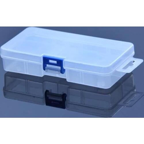 Clear Plastic Rectangular 8 CompartmentsTools Electronic Components Storage Box