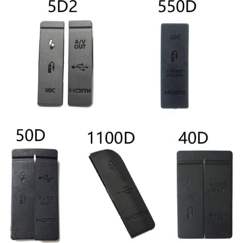 10sets USB Rubber Lid Door USB/HDMI-compatible DC IN/VIDEO OUT Rubber Door Bottom Cover For Canon 50D 40D 1100D 5D2 550D 60D