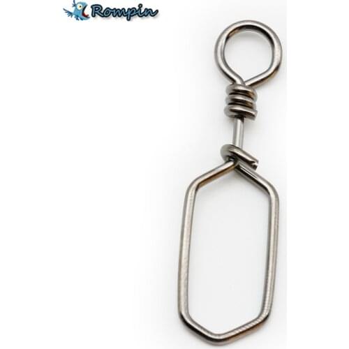 Rompin 50pcs/lot Fishing Square snap fishing connector Stainless Steel fishing Accessories tackle fishhooks 0 2 4 6