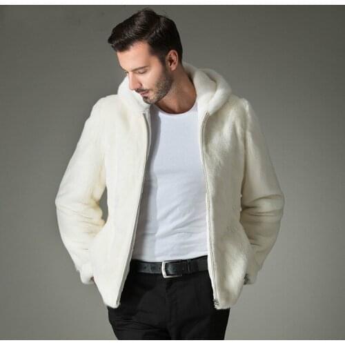 2021 Men Faux Mink Coat Luxury Thicken Furry Faux Fur Mens Solid Overcoats Jackets Oversized Loose Coats with Hood