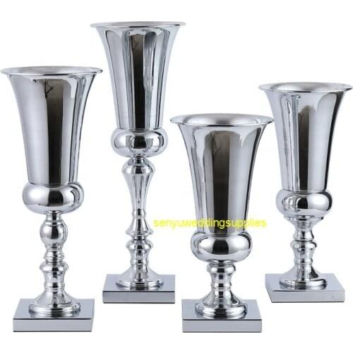 Wedding flower stand arrangement table centerpiece metal gold plating weddings geometric road lead for party senyu1859