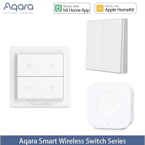 Aqara Smart Wireless Switch D1/ OPPLE International Version ZigBee Connection Wireless Switch Key Built In Gyro Remote Control