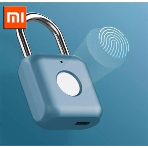 Xiaomi Kitty Smart Touch Fingerprint Door Lock USB Charging Keyless Anti Theft Padlock Mijia Travel Case Drawer Safety Lock