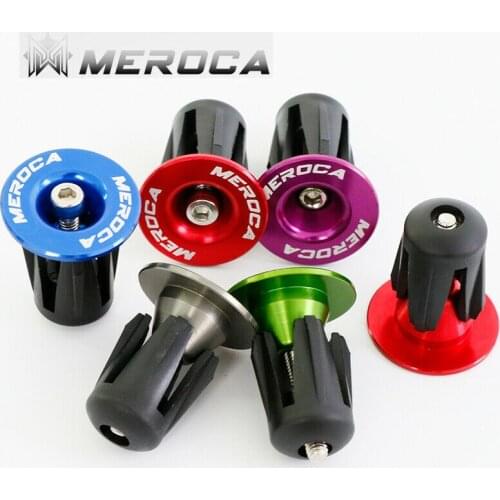 MEROCA 1pair Mountain Bike End Plugs Aluminum Alloy Lock MTB Road Bike Handle Bar Plug End Cap Bicycle Accessories