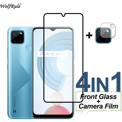 Full Cover Tempered Glass For Realme C21Y C21 Screen Protector Shockproof HD Protective Camera Lens Film on For Realme C21 C21Y