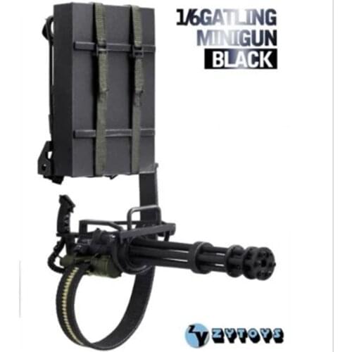 1/6 Soldier weapon model M134 Green six-barreled Vulcan cannon model accessories for 12 inch action figure