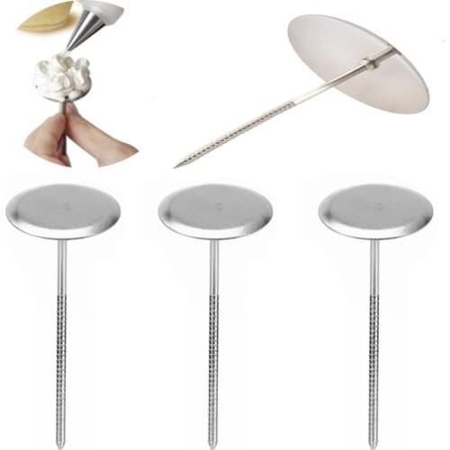 10PCS Baking Piping Stands Tools Stainless Steel Piping Nail Ice Cream Cake Decorating Tools DIY Needle Stick Cake Flower Nails