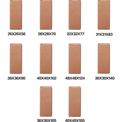50Pcs Small Brown Kraft Paper Cardboard Box DIY Craft Paperboard Storage Gift Packaging 6 Sizes