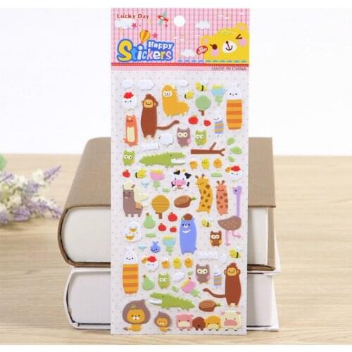 3PCS/lot Kawaii Cartoon 3D Bubble Stickers DIY Diary Scrapbook Notebook Album Cup Phone Decor Sticker Stationery School Supplies