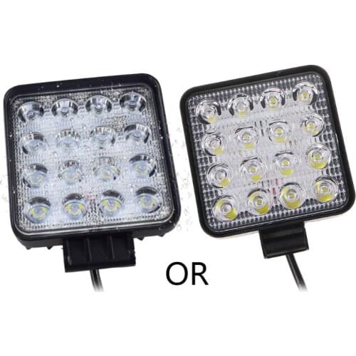 48W Vehicel Headlights 16LEDs Cool White Light Bar 4inch Waterproof Vehicle Work Light LED Truck For SUV