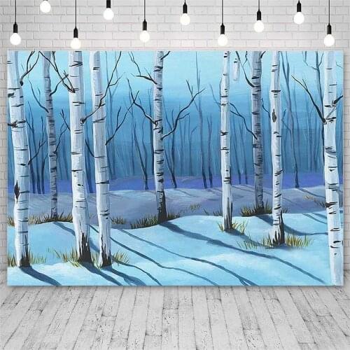 Avezano Christmas Backdrops Tree Winter Forest Bokeh Natural Scenery Decor Banners Photography Background Photo Studio Photozone