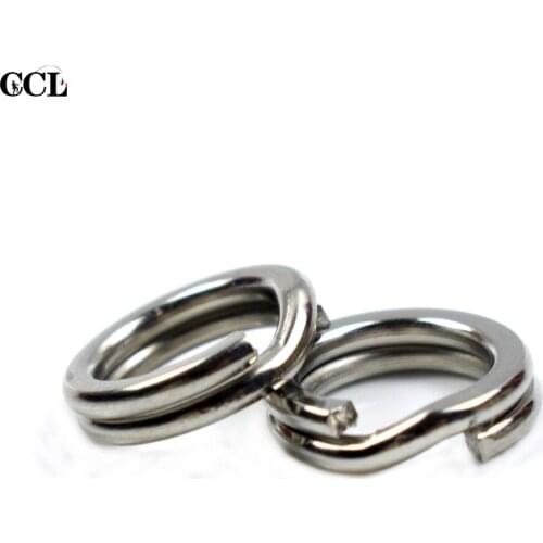 CCLTBA High Quality Connecting Ring Stainless Steel Strong Fishing Lure Split Rings 50pcs Flat Ring For Fishing Accessories