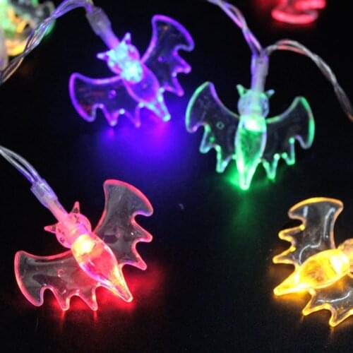 Halloween Fairy String Light LED Bat Strip Lamp Home Decoration Lighting for Holiday prom Party Halloween Festival 10 LED/20LED
