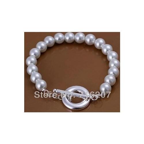 H230 Free Shipping Silver Bracelet Fashion Jewelry Bracelet Pearl TO Bracelets awka jnra