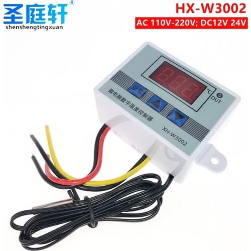 12V 24V 110V 220V Professional W3002 Digital LED Temperature Controller 10A Thermostat Regulator XH-3002