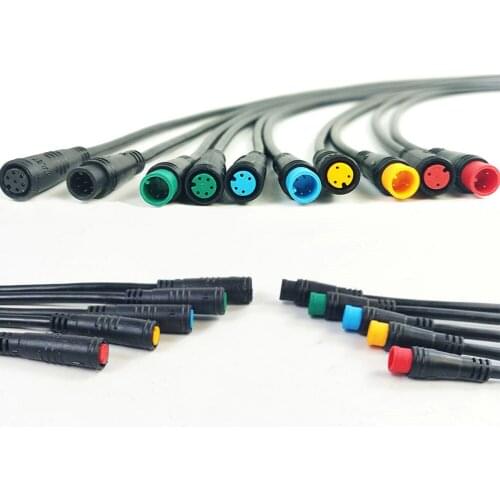 2 3 4 5 6 Pin Ebike Cable Julet Basic Connector Waterproof Display Cable Female Male Cables E-Bike Modified Accessory