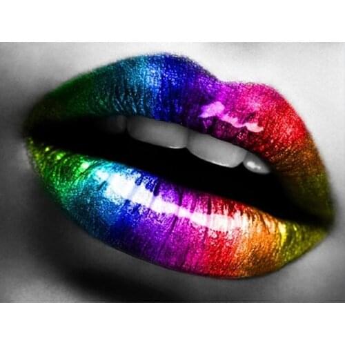 Sexy lips Diamond Painting woman DIY 5D Full Square Round Diamond Embroidery Rhinestones Mosaic Kits Home Decor Craft Gift TY742