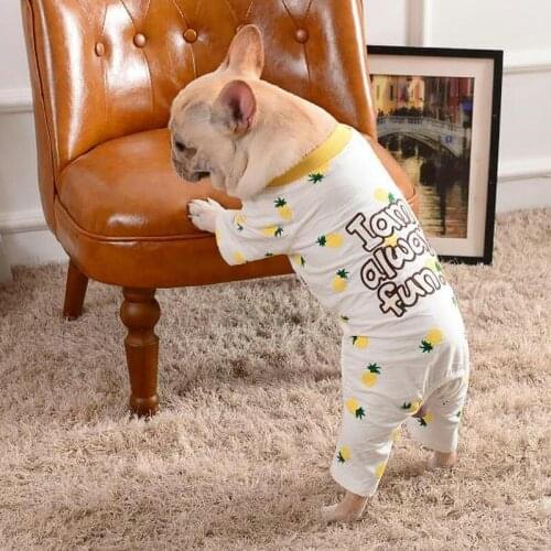 Autumn and Winter New Cartoon Dog Four-legged Clothes Pet French Bulldog Dog Leisure Clothes Puppy Dog Jumpsuit Kawaii Clothes