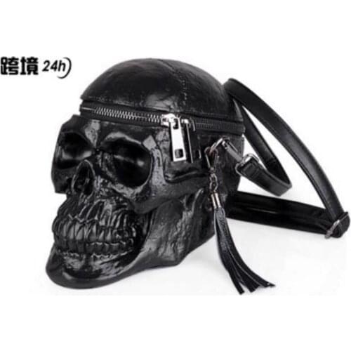 Fashion leisure bags for men and women personality 3D skull bag shoulder bag crossbody bag handbag shopping travel bag