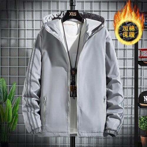 Mens Jacket Winter Cotton Padded Warm Coat Hooded With Pockets Casual Outdoor Windbreaker Winter Coat veste homme Kpop M-8XL
