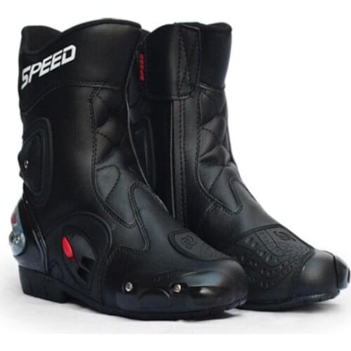 Microfiber Leather Motorcycle boots Mens SPEED Racing dirt bike Boots Knee-high Motocross Boots Riding Motorboats bootscasco