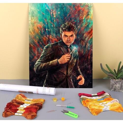 Portrait Printed 11CT Cross Stitch DIY Embroidery Set DMC Threads Painting Handiwork Craft Knitting Package Gift