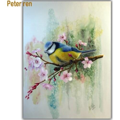 Diy Diamond painting cross stitch kit Diamond Embroidery animal 3D Diamond mosaic pasted full rhinestone A bird in the branches