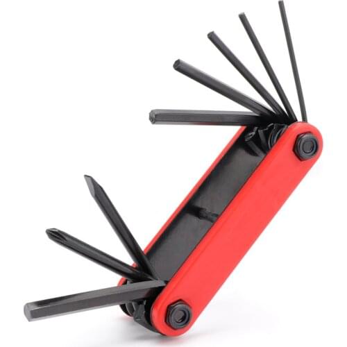 6 in 1 Bicycle Hexagonal Combination Tools Kit Road Bike Repair Tools Potable Cycling Loading Folding Repairing Tool